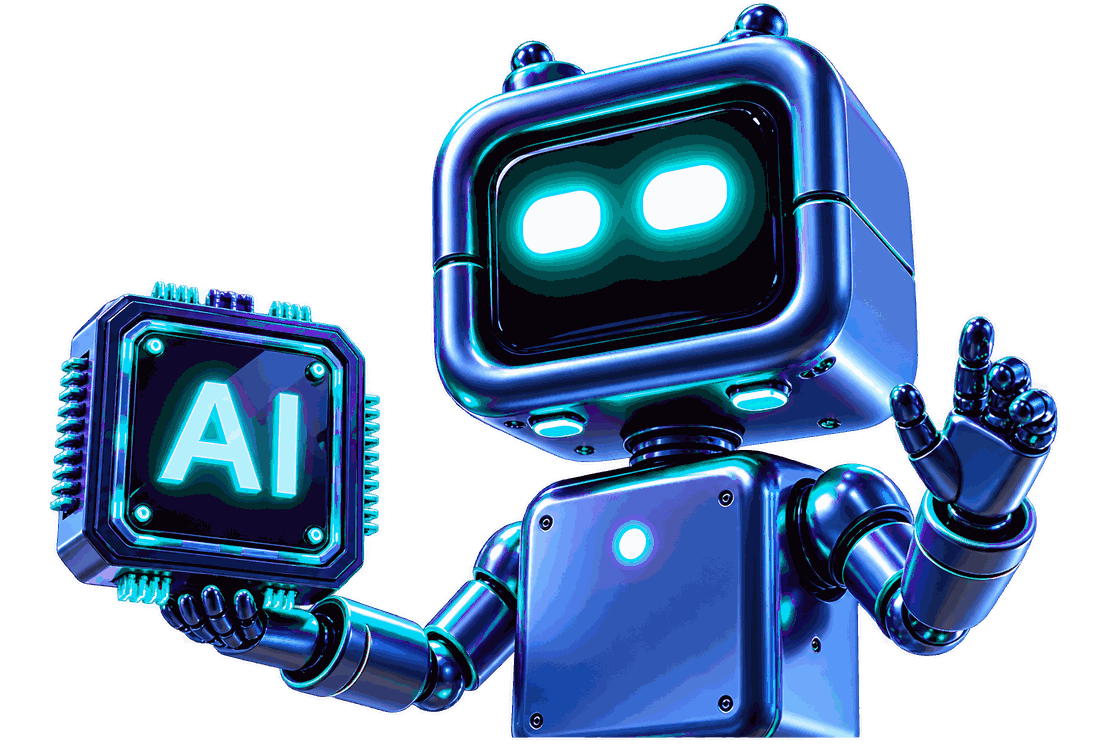 Intellitech Solutions robot holding an AI chip